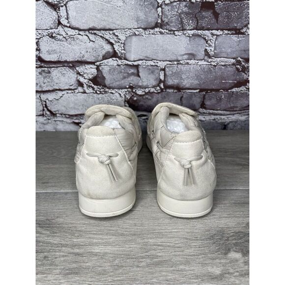 Sperry Moc-Sider Ivory Nylon Flatform Quilted SlipOn Boat Shoes Men 7.5M US/40EU - Picture 4 of 16